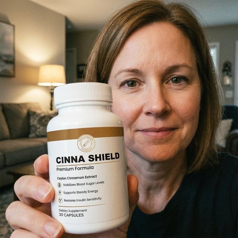 Cinna Shield customer holding their bottle